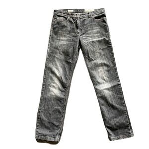 Sz30-32 BRAX BluGenes Feel Good Miley distressed/faded black straight denim VGUC